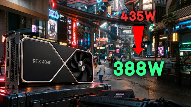 Imagem de: Undervolting reduz consumo de energia da RTX 4090 em 11% com DLSS 5 sem perder desempenho