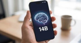 Imagem de: Apple diz que iPhones rodam IA local de 14 bilhões de parâmetros e Macs passam de 1,6 trilhão
