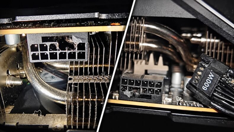 Imagem de: RTX 5090 fica com buraco no conector após usuário jogar no modo ultra