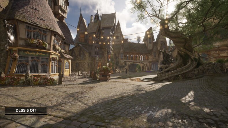 Imagem de Hogwarts Legacy com DLSS 5 desativado