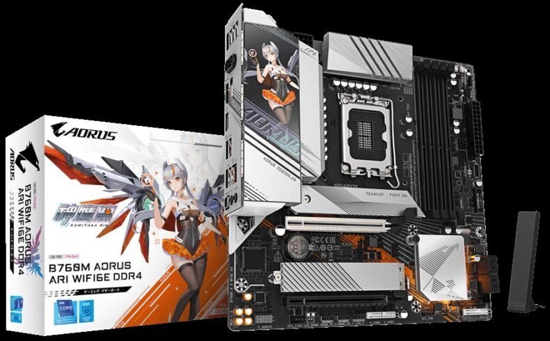 Placa-mãe GIGABYTE AORUS "Shenying Lin" B760 (suporte a Gen5 e DDR4)